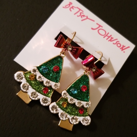 Betsey Johnson Jewelry - Betsey Johnson Christmas Tree Earrings
